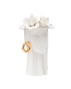 Vase en porcelaine Elegant blanc/doré - 15x13.3x23.5 cm