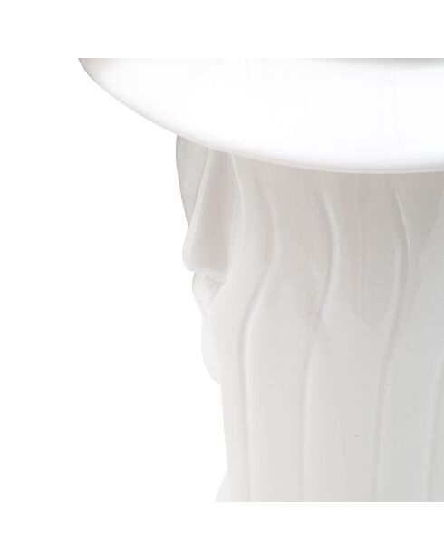 Elegante vaso in porcellana bianco/oro - 15x13,3x23,5 cm