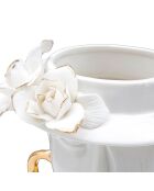 Vase en porcelaine Elegant blanc/doré - 15x13.3x23.5 cm