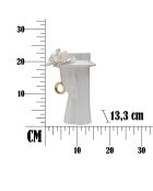 Vase en porcelaine Elegant blanc/doré - 15x13.3x23.5 cm