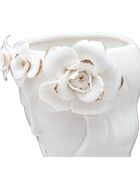 Vase en porcelaine Cute blanc/doré - 14.8x13x29 cm