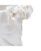Vase en porcelaine Cute blanc/doré - 14.8x13x29 cm