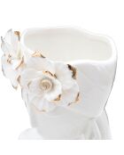 Vase en porcelaine Young blanc/doré - 21.7x14x21 cm