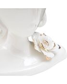 Vase en porcelaine Young blanc/doré - 21.7x14x21 cm