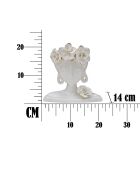 Vase en porcelaine Young blanc/doré - 21.7x14x21 cm