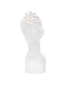 Vase en forme de buste Young Lady blanc/doré - 10.5x10x24.7 cm