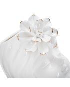 Vase en forme de buste Young Lady blanc/doré - 10.5x10x24.7 cm