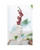 Vase en forme de buste Young Lady blanc/doré - 10.5x10x24.7 cm