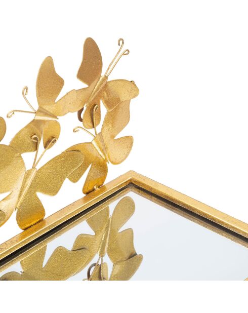 2 étagères de chevets Butterflies dorées - 43x19.2x16.5 cm