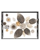 Console en métal avec plateau en verre Glam multicolore - 111.8x41.9x80 cm