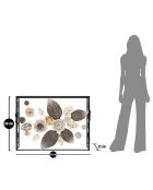 Console en métal avec plateau en verre Glam multicolore - 111.8x41.9x80 cm