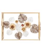 Console en métal avec plateau en verre Glam multicolore - 113x40x80 cm