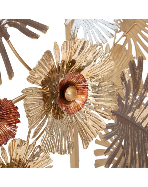 Console en métal avec plateau en verre Glam multicolore - 113x40x80 cm