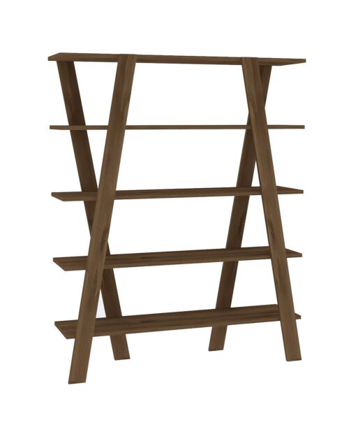 Bibliothèque conde noyer - 120x150x25 cm