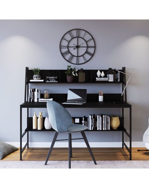 Bureau demir noir - 140x122x60 cm