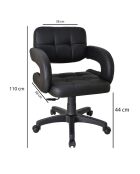 Chaise de bureau burocci noire - 58x110x58 cm
