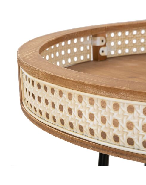 Mehrfarbiger Fuji-Metall-Couchtisch - 60x60x60,5 cm