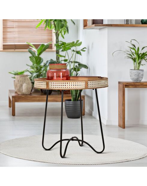 Mehrfarbiger Fuji-Metall-Couchtisch - 60x60x60,5 cm