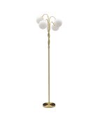 Lampadaire Glamy blanc/doré - 54x54x176 cm