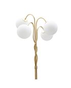 Lampadaire Glamy blanc/doré - 54x54x176 cm