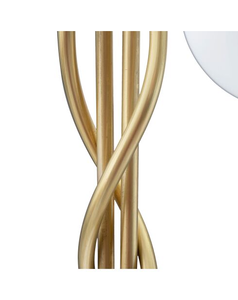 Lampadaire Glamy blanc/doré - 54x54x176 cm