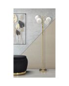 Lampadaire Glamy blanc/doré - 54x54x176 cm