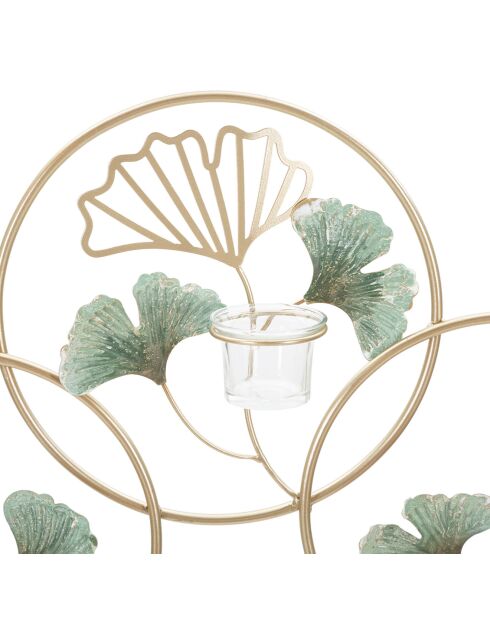 Panneau décoratif bougeoir Greenery multicolore - 80x7.5x35.5 cm