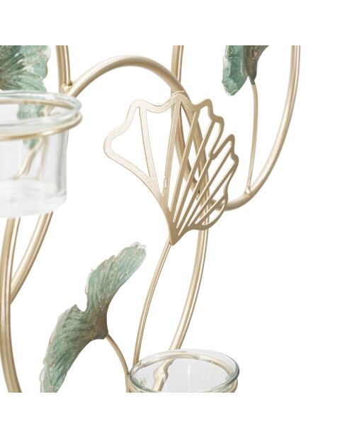 Panel decorativo portavelas Greenery multicolor - 80x7,5x35,5 cm