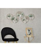 Panneau décoratif bougeoir Greenery multicolore - 80x7.5x35.5 cm