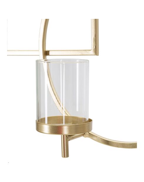 Portacandele da parete Marie dorato - 70x8,5x36 cm