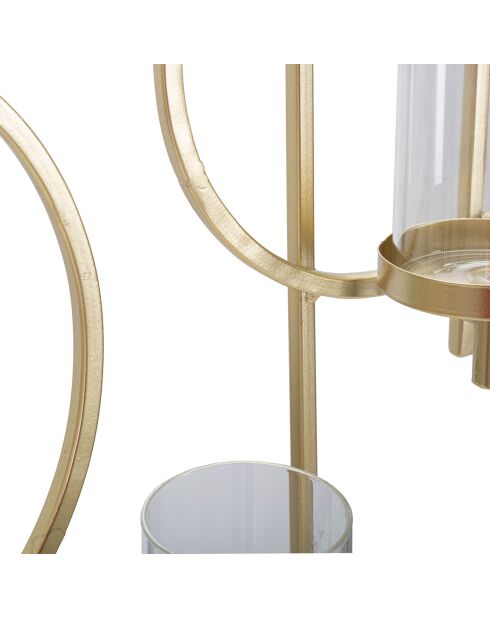 Portacandele da parete Marie dorato - 70x8,5x36 cm