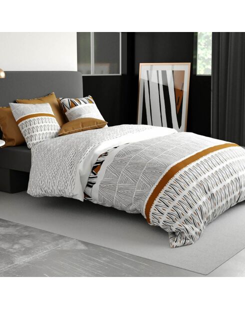 Parure housse de couette Louxor grise