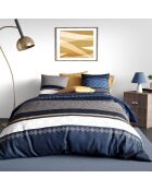 Parure housse de couette Kalypso bleue