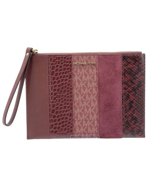 Pochette en Cuir zippée XL Jet Set Travel merlot/multicolore - 24.13x17.14x12.7 cm