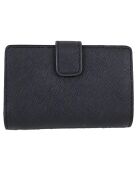 Portefeuille en Cuir medium Jet Set Travel noir - 13.5x9x3.5 cm