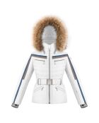 Veste de ski ceinturée blanche