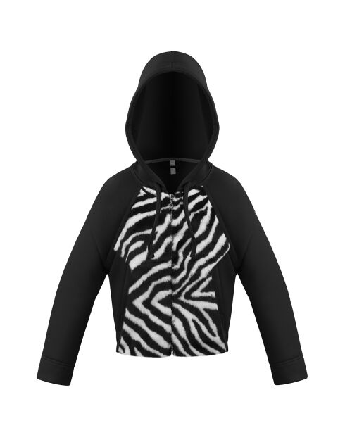 Sweat à capuche en Polaire Stretch noir