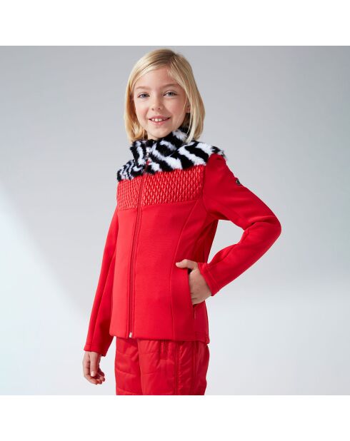 Veste en Polaire & fausse fourrure Hybrid rouge