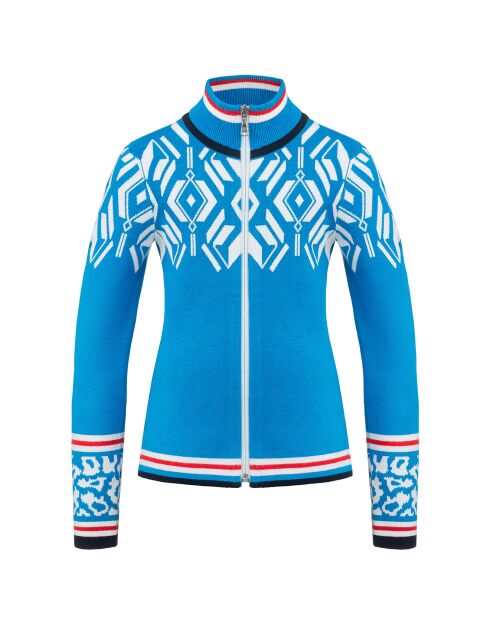 Veste en Maille Fantaisie bleue