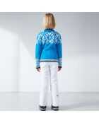 Veste en Maille Fantaisie bleue