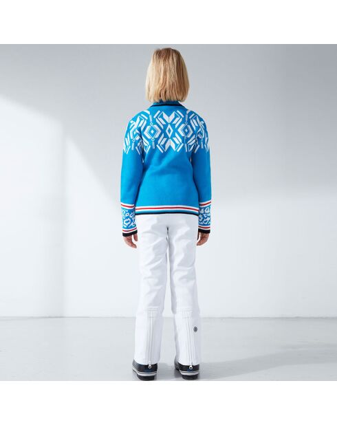 Veste en Maille Fantaisie bleue