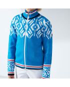 Veste en Maille Fantaisie bleue