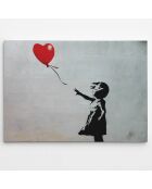 Toile sur toile décorative Reproduction Banksy multicolore - 50x70 cm