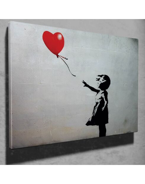 Toile sur toile décorative Reproduction Banksy multicolore - 50x70 cm