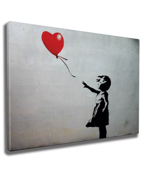 Toile sur toile décorative Reproduction Banksy multicolore - 50x70 cm