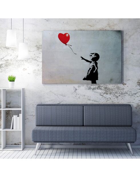 Toile sur toile décorative Reproduction Banksy multicolore - 50x70 cm