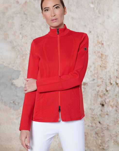 Veste en maille Hybrid rouge