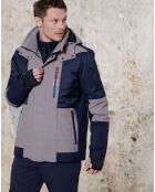 Veste de ski Softshell noir/marron clair