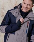 Veste de ski Softshell noir/marron clair