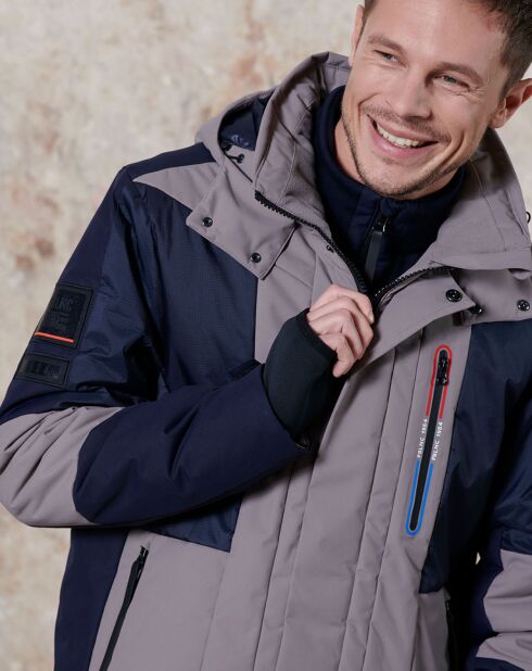 Veste de ski Softshell noir/marron clair